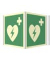 2248152 Winkelschild Defibrillator AED Winkelhinweisschild