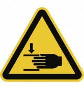 2244357 Schild Warnung vor Handverletzungen