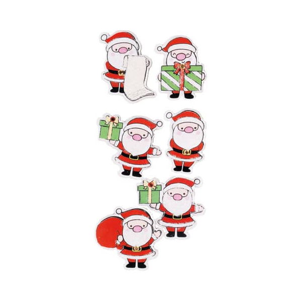 6 Stück Rössler 9007-314 Weihnachtsetikett Santa Claus 4014970448461 Rössler