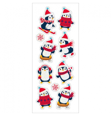 9500-217 Weihnachtsetikett Pinguine