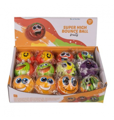 Gummispringball Früchte sortiert Gummispringball