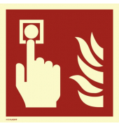 Schild Brandmelder Kunststoff