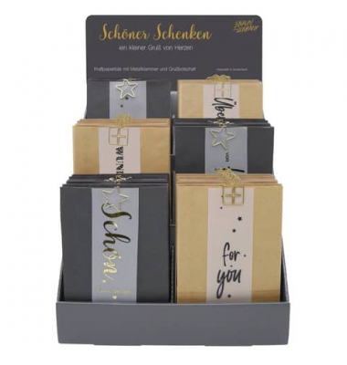 Geschenktasche 4594-0099/PBS, allgemein, 6 Motive sortiert, 12cm x 18cm