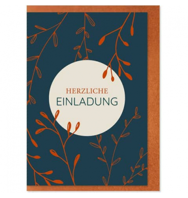 Einladungskarten 54-023 115mm x 165mm (BxH) Schriftzug Einladung