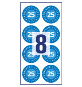 Hinweisetiketten Ø30mm blau