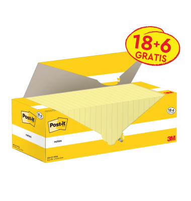 Haftnotizen 655-CY-VP24, Notes Promotion, 127x76mm, gelb, rechteckig