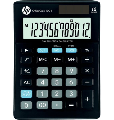 Tischrechner HP OfficeCalc 100II schwarz, Premium Series, Display