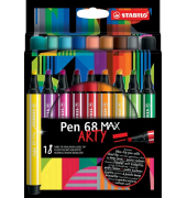 Pen 68 MAX 18er Etui ARTY Filzstift Pen 68 MAX mit Keilspitze