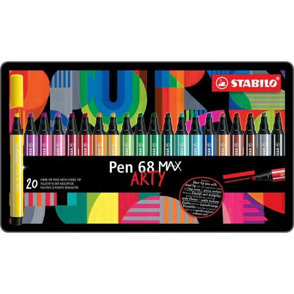 4006381590044 - Pen 68 MAX 20er Etui ARTY Filzstift Pen 68 MAX mit Keilspitze 4006381590044 20 Stück