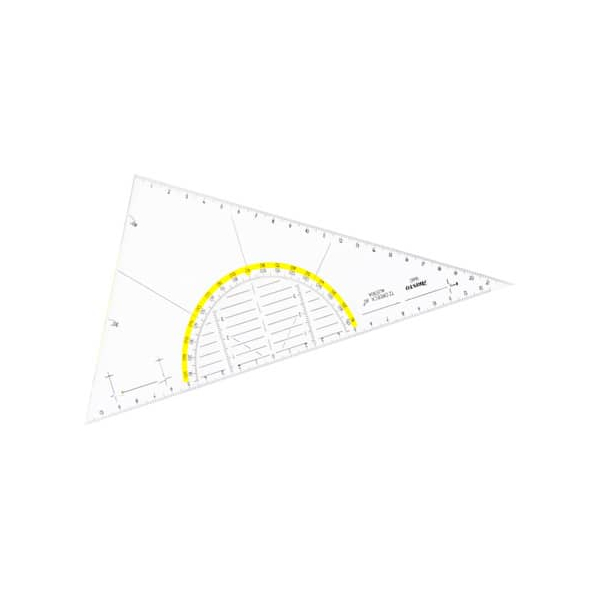 Aristo Kunststoff-Geodreieck TZ-Dreieck 1660/1 glasklar 60° 22,5cm - Bürobedarf  Thüringen