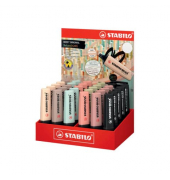 Textmarker STABILO BOSS ORIGINAL NatureCOLORS Display, 70/30-2-2, Display, 7-farbig sortiert, 2-5mm Keilspitze
