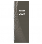 Buchkalender 718-0000, Vormerker, schwarz, 1 Woche / 1 Seite, 10,5x29,7cm, 2026