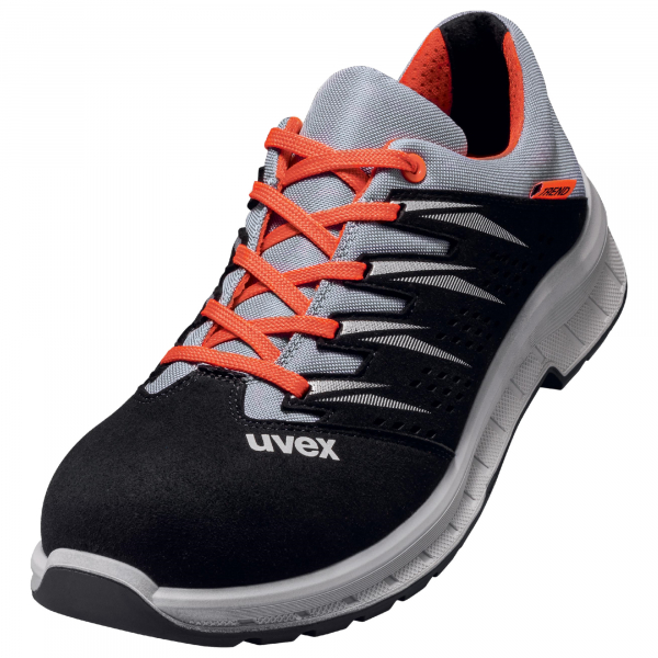 uvex Sicherheitsschuhe uvex 2 trend, S1, ESD, Unisex, grau/rot/schwarz, Weite 11, Größe 42 4031101777016 uvex