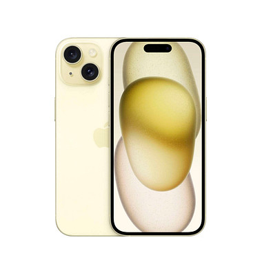 Apple iPhone Thüringen 15 gelb Bürobedarf - GB 512