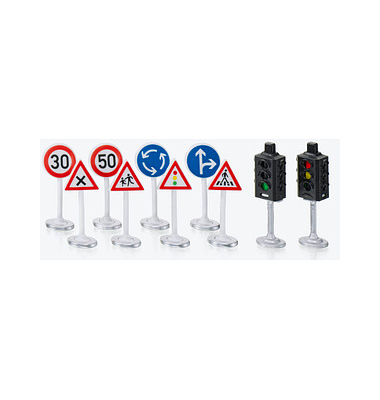 siku WORLD Ampeln mit Verkehrsschildern 5597 Zubehörset für Spielzeugautos