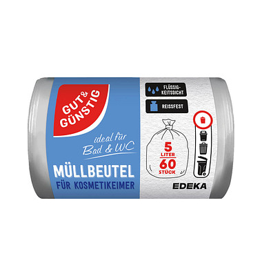 Müllbeutel 2996403003, transparent, 5 Liter, offen Müllbeutel 2996403003, transparent, 5 Liter, offen