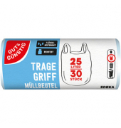 Müllbeutel 1418469005, transparent, 25 Liter, mit Griff