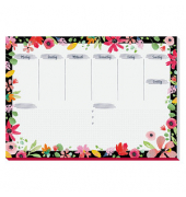 Schreibunterlage Flower Love JS100 weiß/bunt Blumen 42x29,7cm