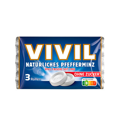 VIVIL Pfefferminz ohne Zucker Bonbons 84,0 g