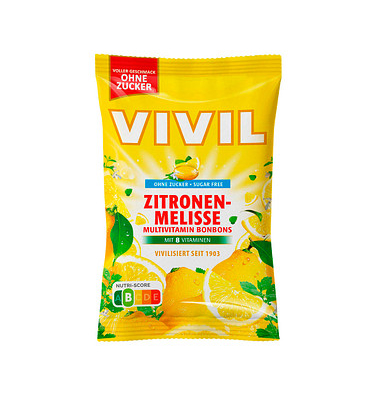 VIVIL Zitronenmelisse ohne Zucker Bonbons 120,0 g