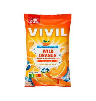 VIVIL Wild Orange ohne Zucker Bonbons 120,0 g