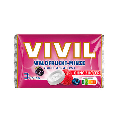 VIVIL Waldfrucht-Minze ohne Zucker Bonbons 84,0 g