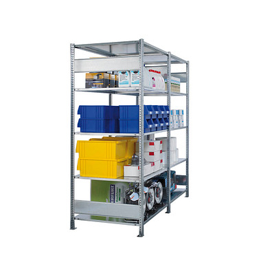 SCHULTE Schwerlastregal MULTIplus 250 12957-LR silber 100,0 x 50,0 x 300,0 cm