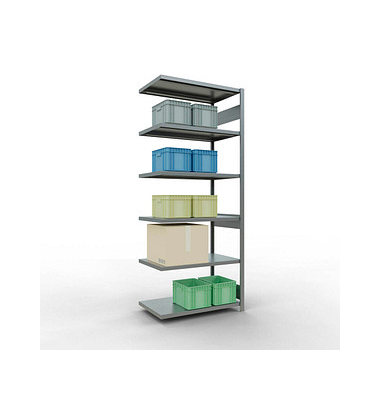 SCHULTE Schwerlastregal MULTIplus 250 12966-LR silber 100,0 x 60,0 x 250,0 cm