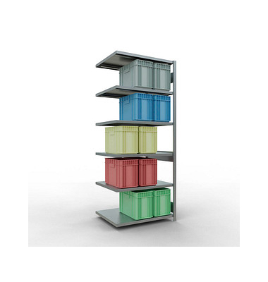 SCHULTE Schwerlastregal MULTIplus 250 12986-LR silber 100,0 x 80,0 x 250,0 cm