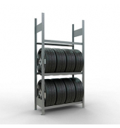 SCHULTE Reifenregal 13900 silber 100,0 x 40,0 x 200,0 cm