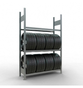 SCHULTE Reifenregal 13906 silber 130,0 x 40,0 x 200,0 cm