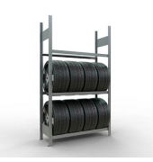 SCHULTE Reifenregal 13890 silber 115,0 x 40,0 x 200,0 cm