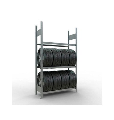 SCHULTE Reifenregal 13890 silber 115,0 x 40,0 x 200,0 cm