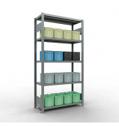 SCHULTE Schwerlastregal MULTIplus 250 12940-LR silber 100,0 x 40,0 x 200,0 cm