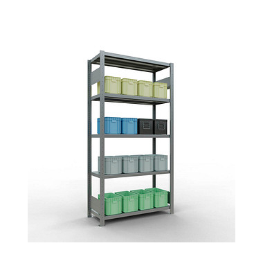 SCHULTE Schwerlastregal MULTIplus 250 12940-LR silber 100,0 x 40,0 x 200,0 cm