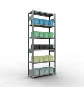 SCHULTE Schwerlastregal MULTIplus 250 12941-LR silber 100,0 x 40,0 x 250,0 cm