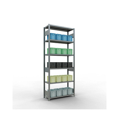 SCHULTE Schwerlastregal MULTIplus 250 12941-LR silber 100,0 x 40,0 x 250,0 cm