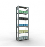 SCHULTE Schwerlastregal MULTIplus 250 12942-LR silber 100,0 x 40,0 x 300,0 cm