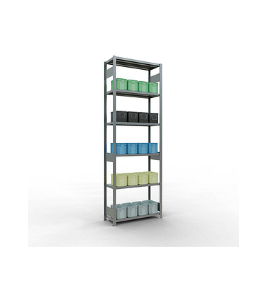 SCHULTE Schwerlastregal MULTIplus 250 12942-LR silber 100,0 x 40,0 x 300,0 cm