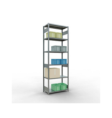 SCHULTE Schwerlastregal MULTIplus 250 12952-LR silber 100,0 x 50,0 x 300,0 cm