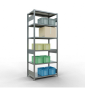 SCHULTE Schwerlastregal MULTIplus 250 12961-LR silber 100,0 x 60,0 x 250,0 cm