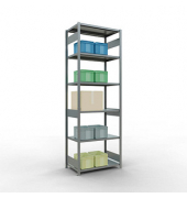 SCHULTE Schwerlastregal MULTIplus 250 12962-LR silber 100,0 x 60,0 x 300,0 cm