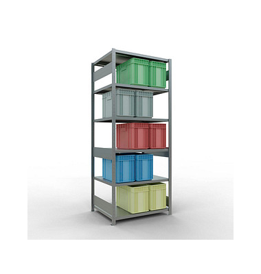 SCHULTE Schwerlastregal MULTIplus 250 12981-LR silber 100,0 x 80,0 x 250,0 cm