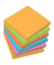 Haftnotiz 75 x 75 mm (B x H) gelb, grün, orange, blau, pink 100 Bl./Block 6 Block/Pack.
