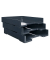 Briefablage Eyestyle SA167 A4 / C4 schwarz Kunststoff staplebar