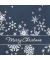Geschenktragetasche für 1 Flasche Silver Snowflakes silber Motiv 12,5x8,5x36cm