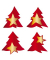Weihnachts-Sticker auf Rolle Red Trees, 32x32mm