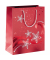 Geschenktasche GT108, Weihnachten, farblich abgestimmte Tragekordel, Sterne, 100mm x 230mm