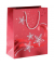 Geschenktasche GT108, Weihnachten, farblich abgestimmte Tragekordel, Sterne, 100mm x 230mm
