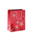 Geschenktasche GT108, Weihnachten, farblich abgestimmte Tragekordel, Sterne, 100mm x 230mm